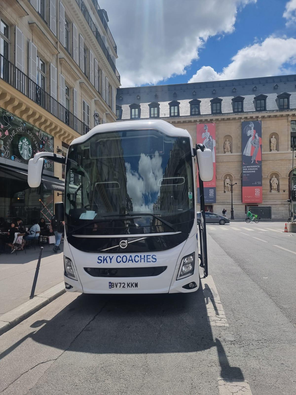 Sky Coaches Volvo touring coach in Paris