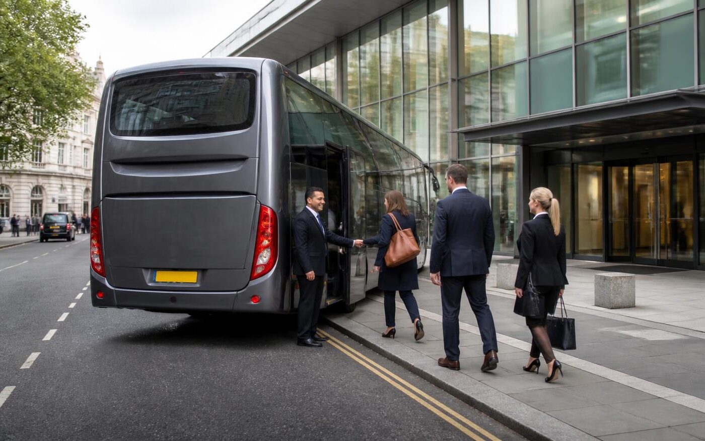 Executive UK coach providing corporate group travel